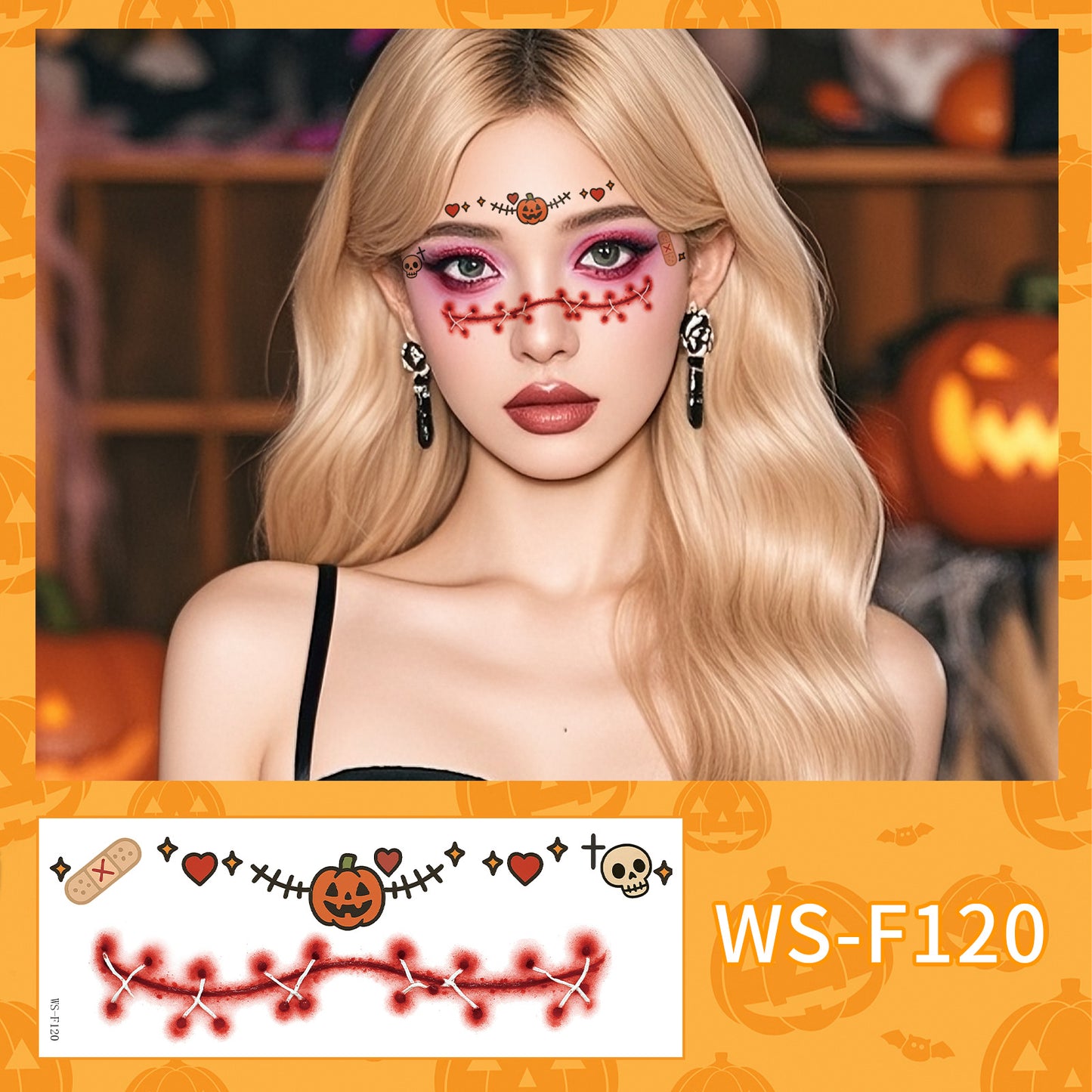 Cute Halloween Ghost Makeup Stickers
