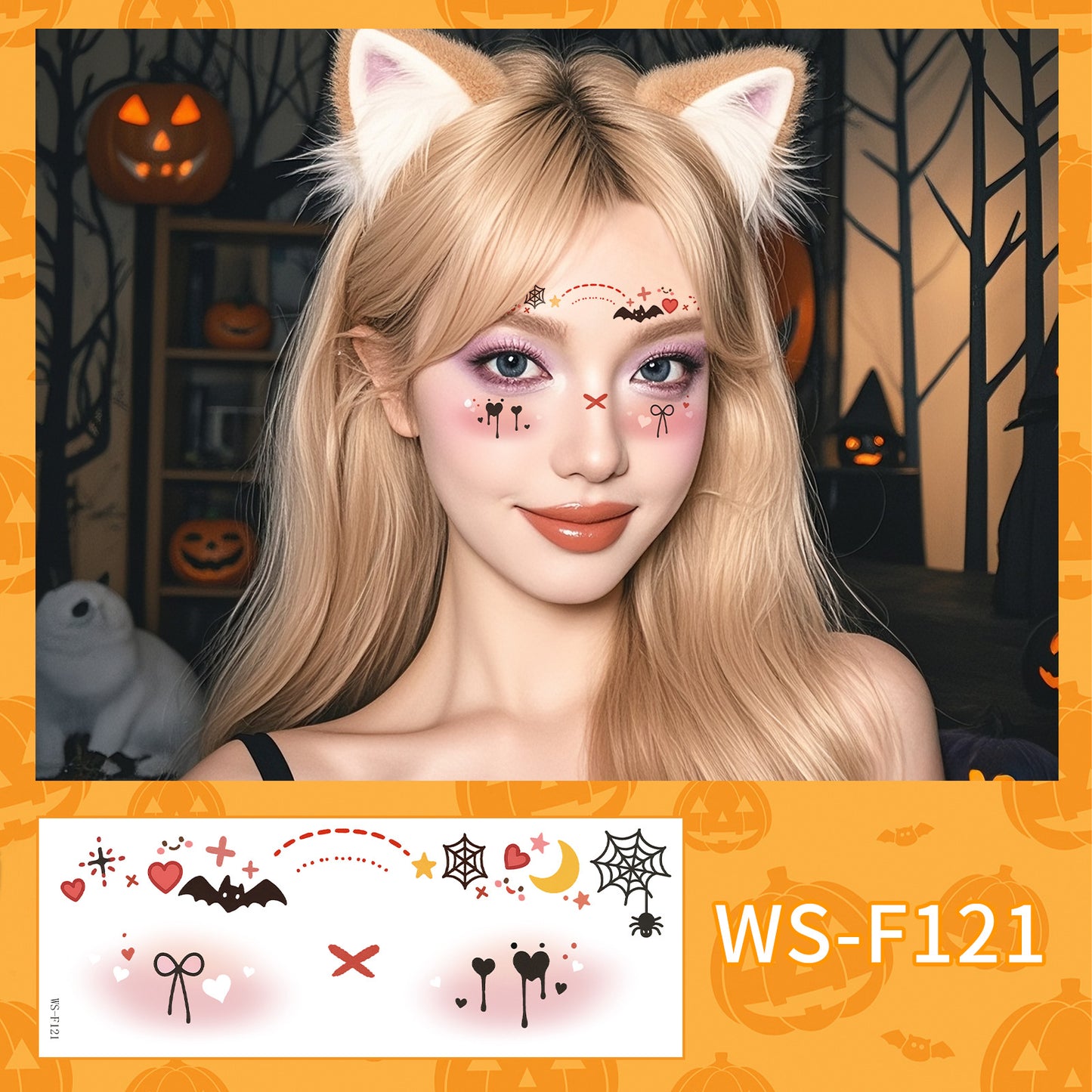 Cute Halloween Ghost Makeup Stickers