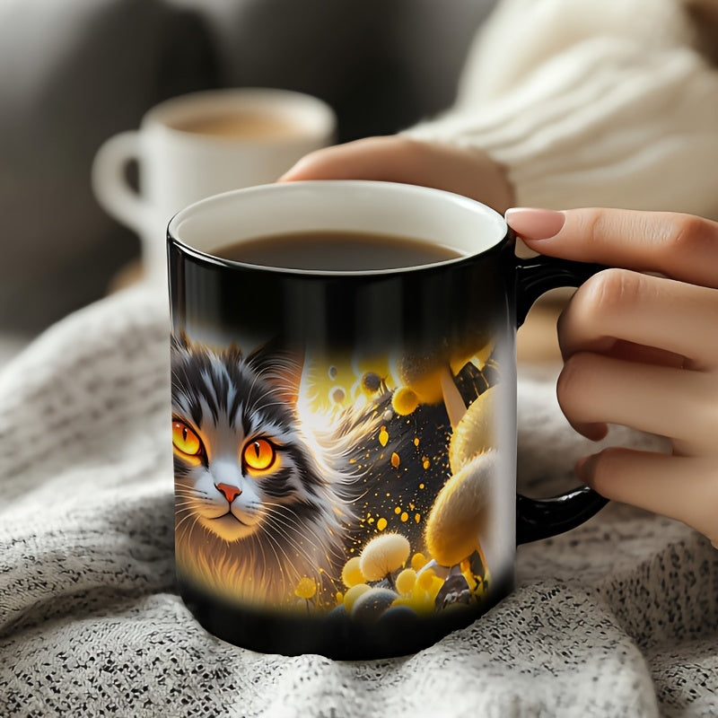 Tasse à café chat changeant de couleur