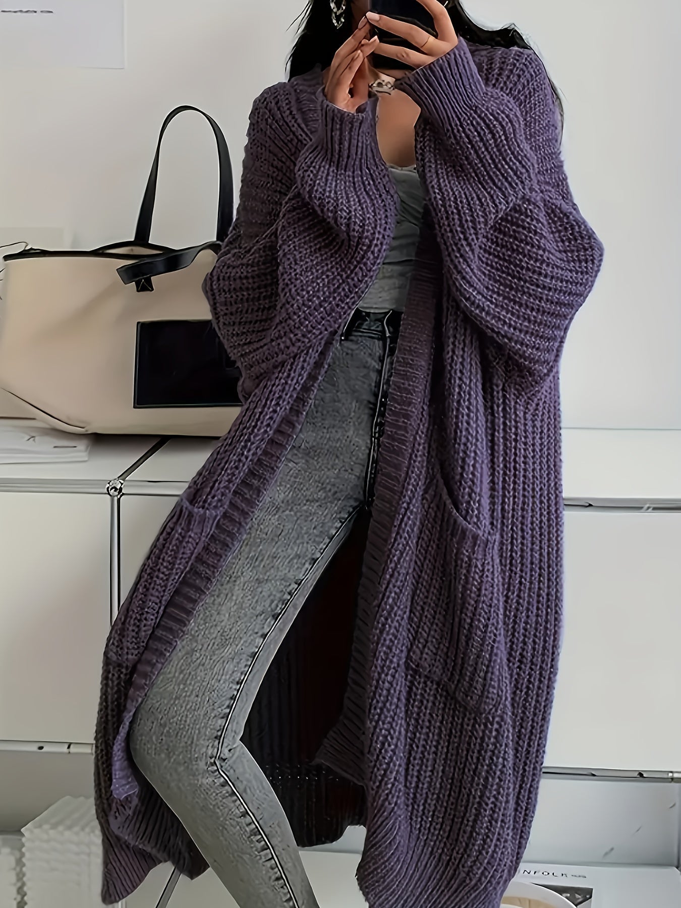 Gray™ | Women's Belted Cozy Cardigan in Gray