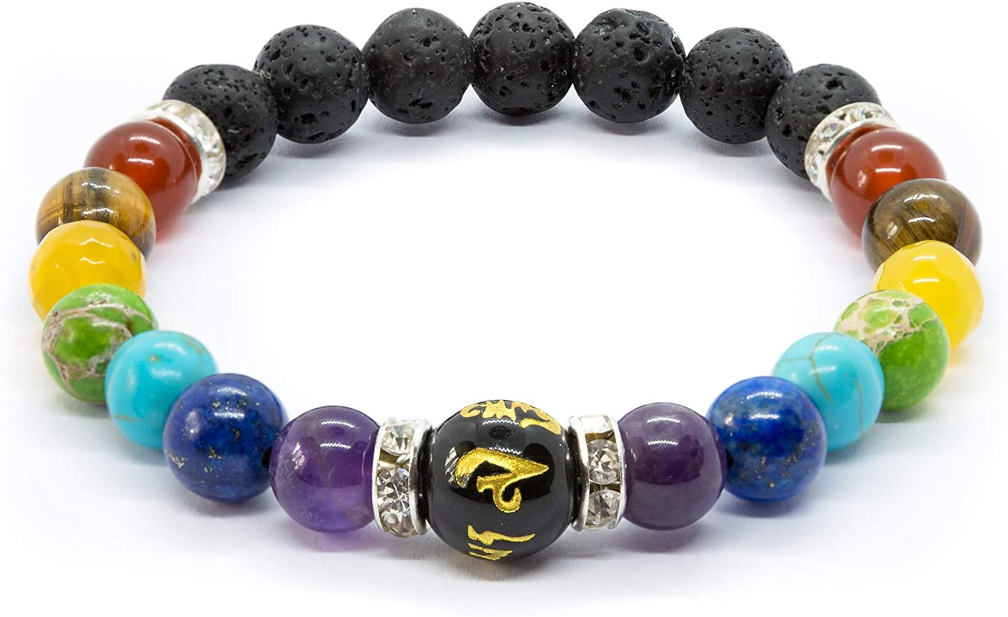 Bracelet de guérison authentique des chakras en cristal