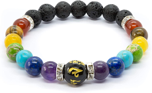 Bracelet de guérison authentique des chakras en cristal