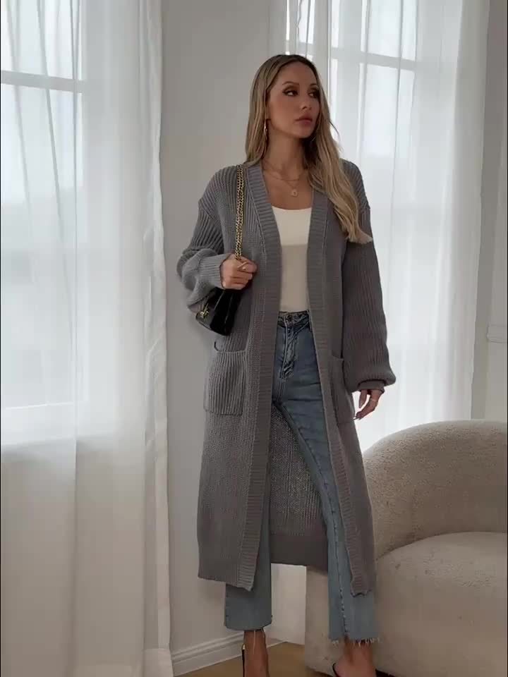 Gray™ | Women's Belted Cozy Cardigan in Gray
