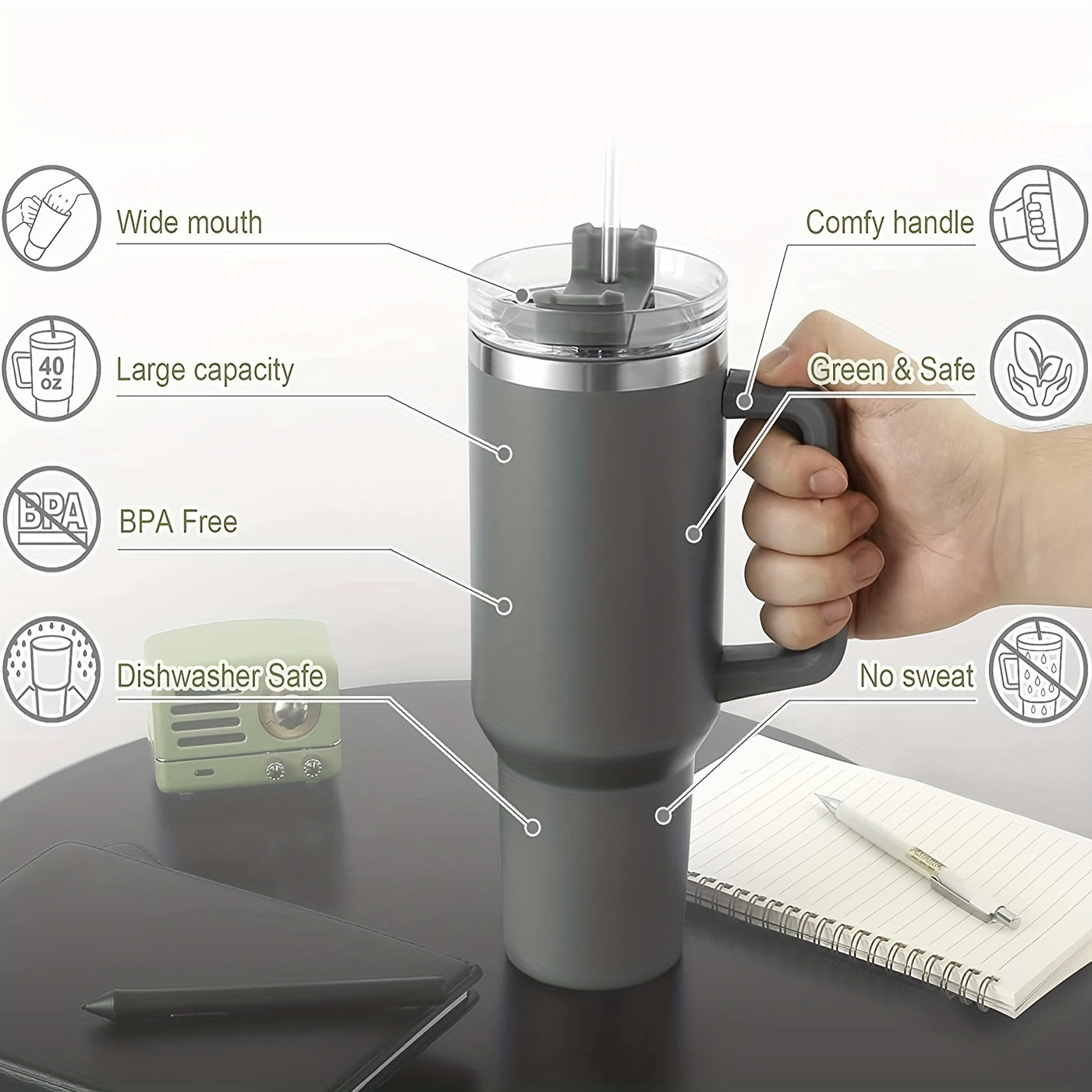 Gobelet isotherme en acier inoxydable