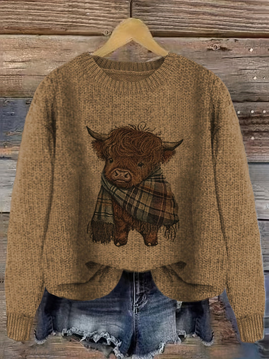 Women’s Pink & Brown Color Block Sweater