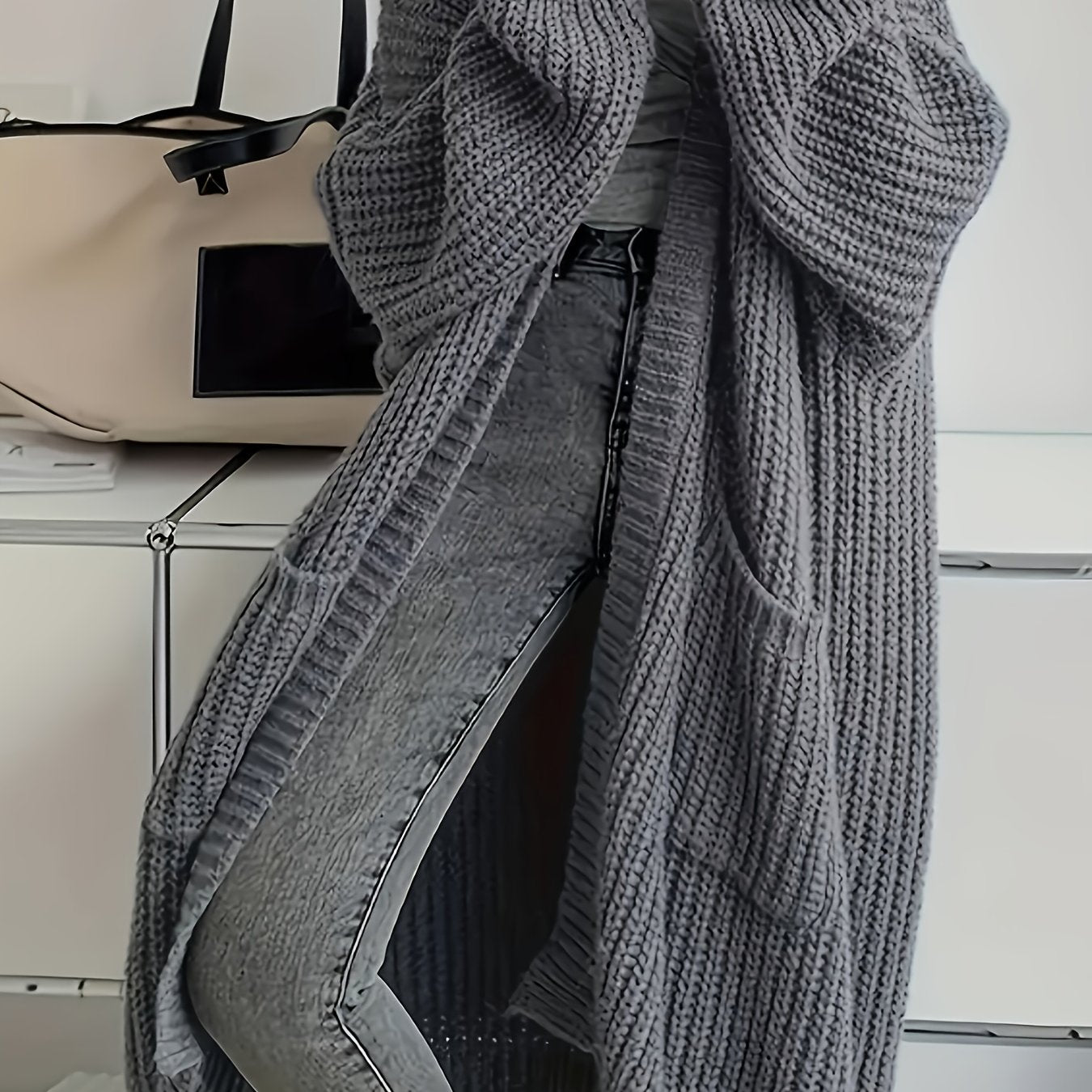 Gray™ | Women's Belted Cozy Cardigan in Gray