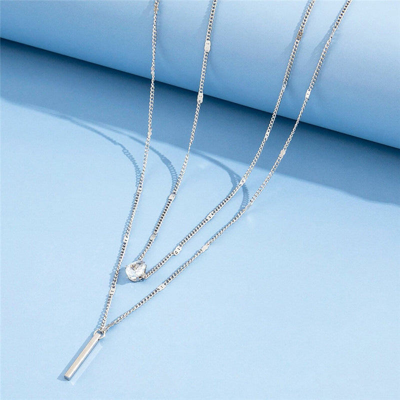 Ensemble de colliers avec pendentif en or et paillettes pour le cou