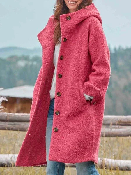 Faye – Coat with Buttons and Hood
