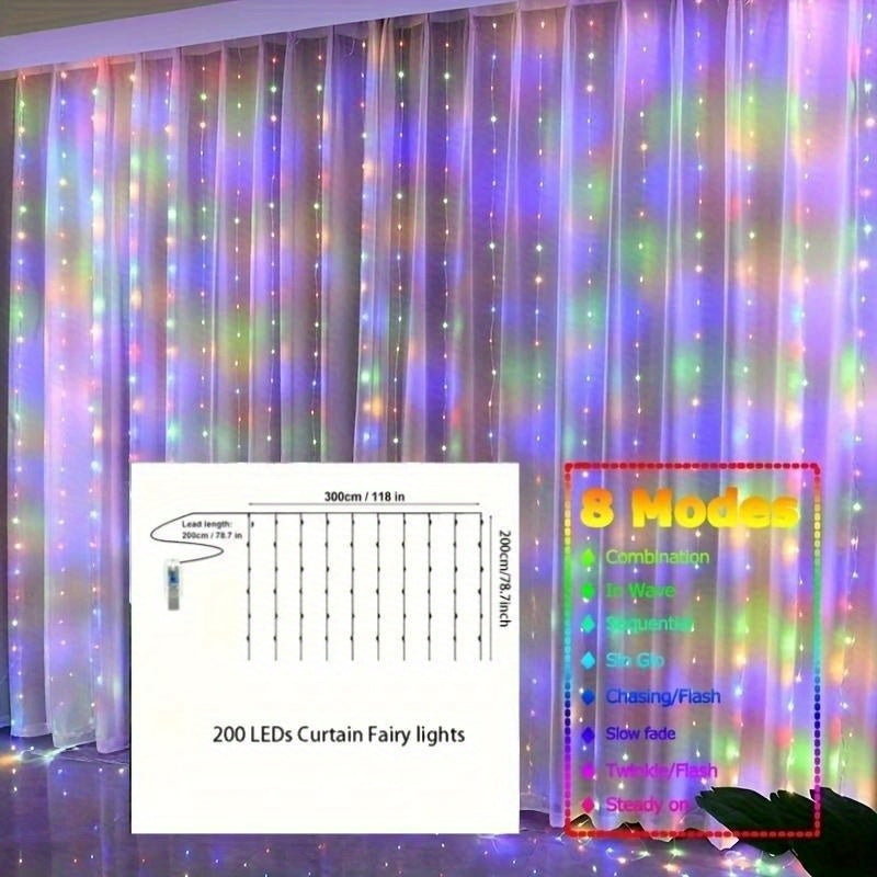 LED Sprookjesscherm Lichtjes, Sprookjesscherm Lichtjes voor Slaapkamer, Koude Witte USB Plug-in 8 Modi Chandelier String Lichtjes met Afstandsbediening, Geschikt voor Kerstmis, Slaapkamer, Binnen, Bruiloft, Feest, etc. Decoratie, Geschikt voor Alle Seizoe