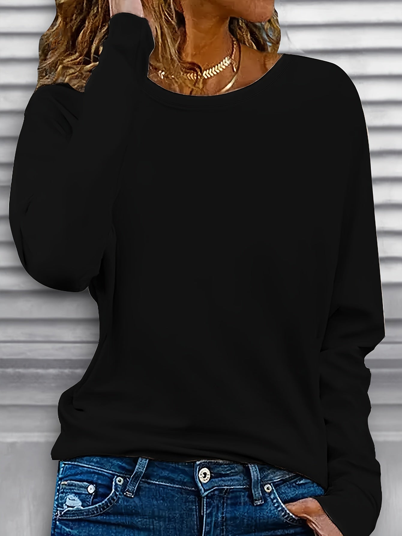 3™ | Trio of Casual Long Sleeve Crew Neck T-Shirts