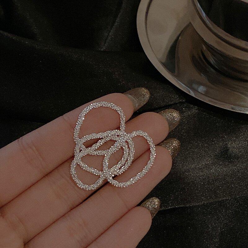 Bague étoile argentée scintillante