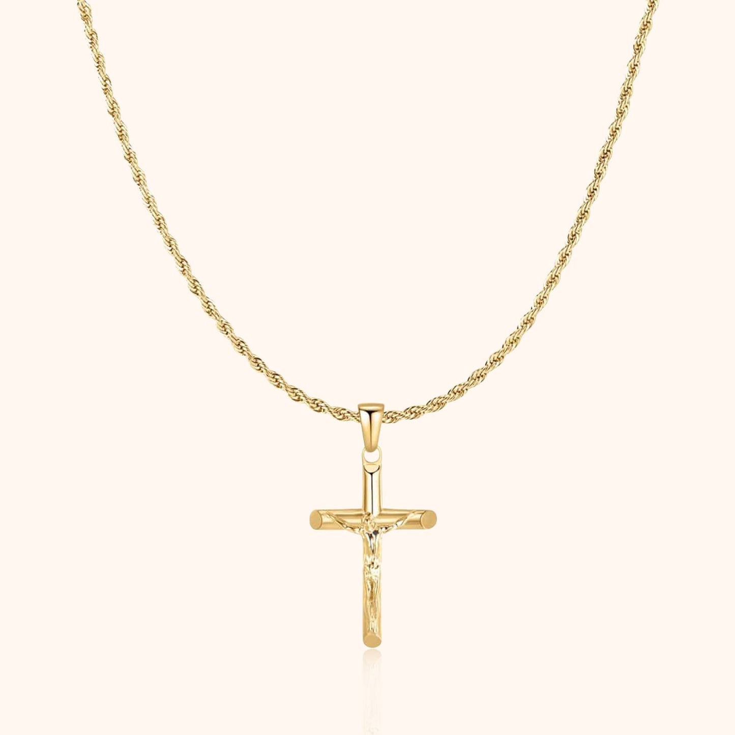 Chaîne avec pendentif croix pour homme Salvator