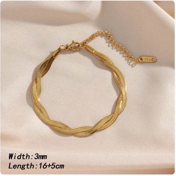 Ensemble collier et bracelet torsadés