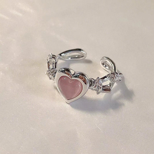 Bague cœur antioxydante personnalisable