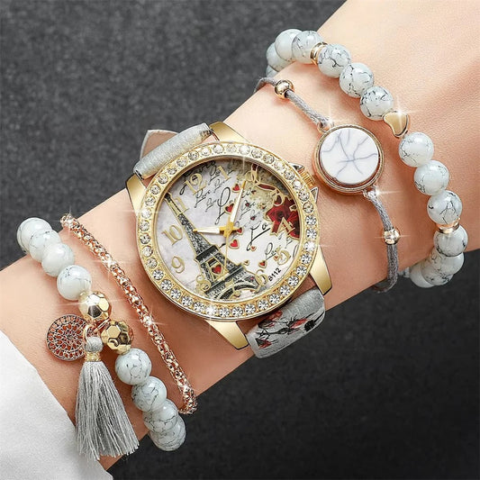 Coffret cadeau élégant de 5 montres pour femme