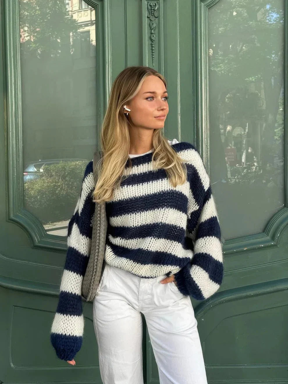 MEGHAN | Striped Knit Sweater