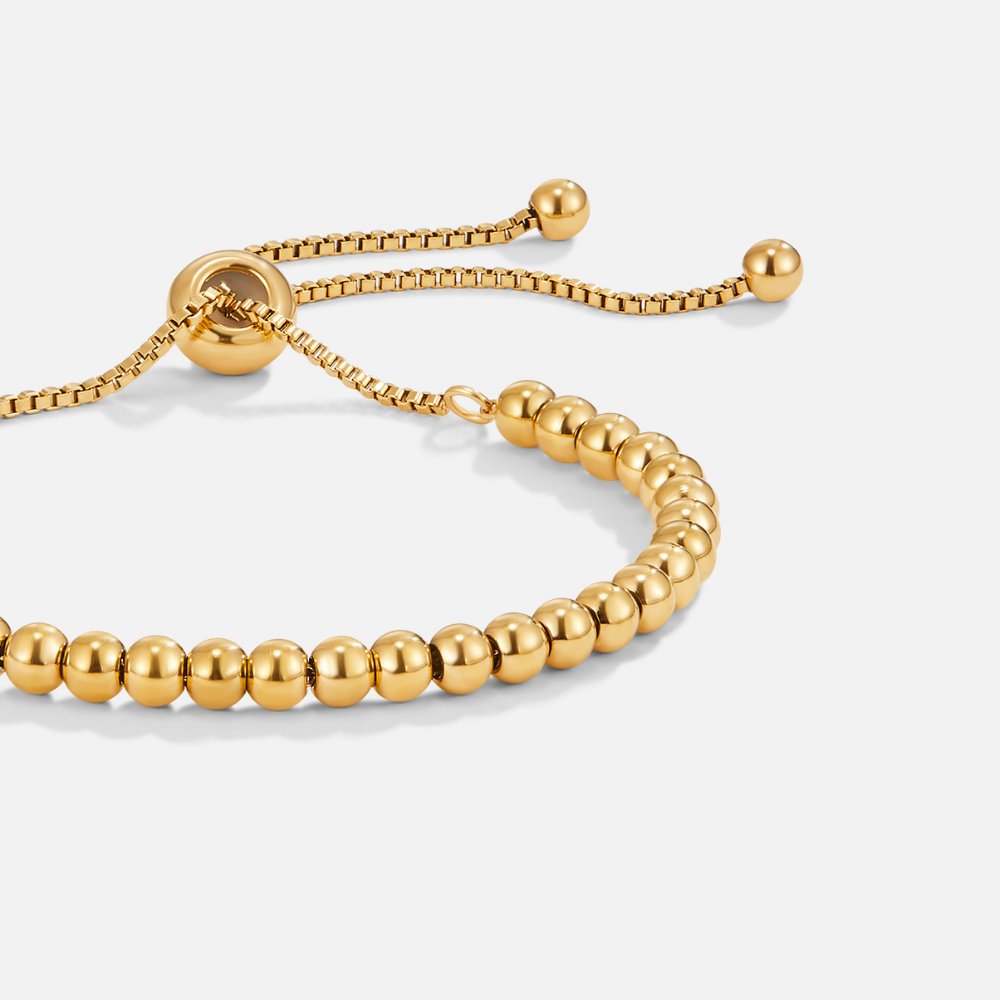 Bracelet en perles dorées