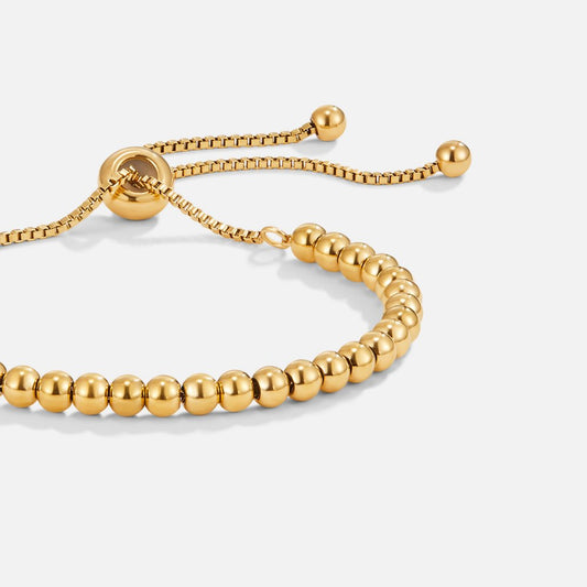 Bracelet en perles dorées