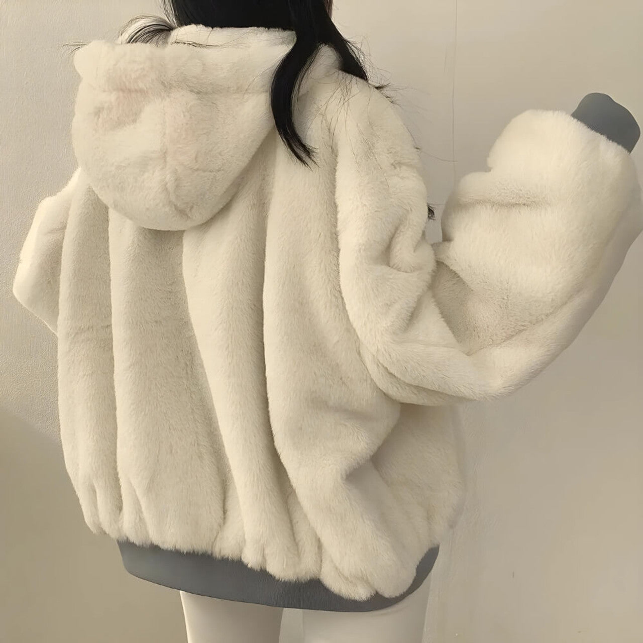 Teddy Wool Hoodie Jacket
