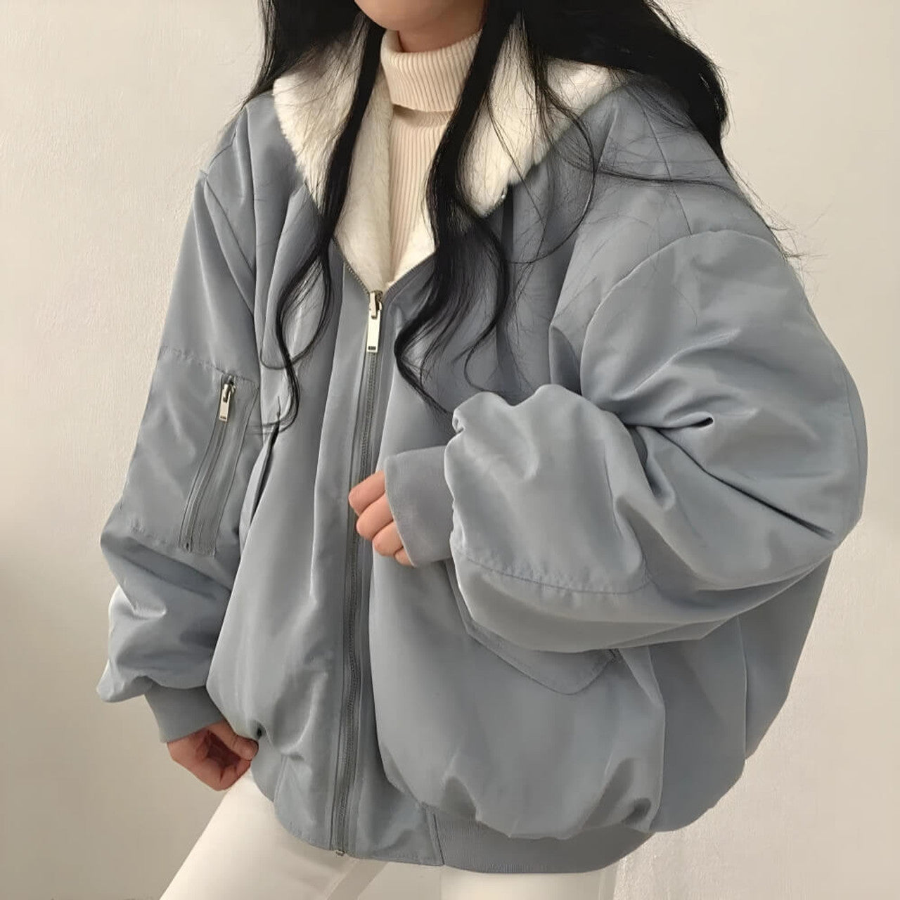 Teddy Wool Hoodie Jacket